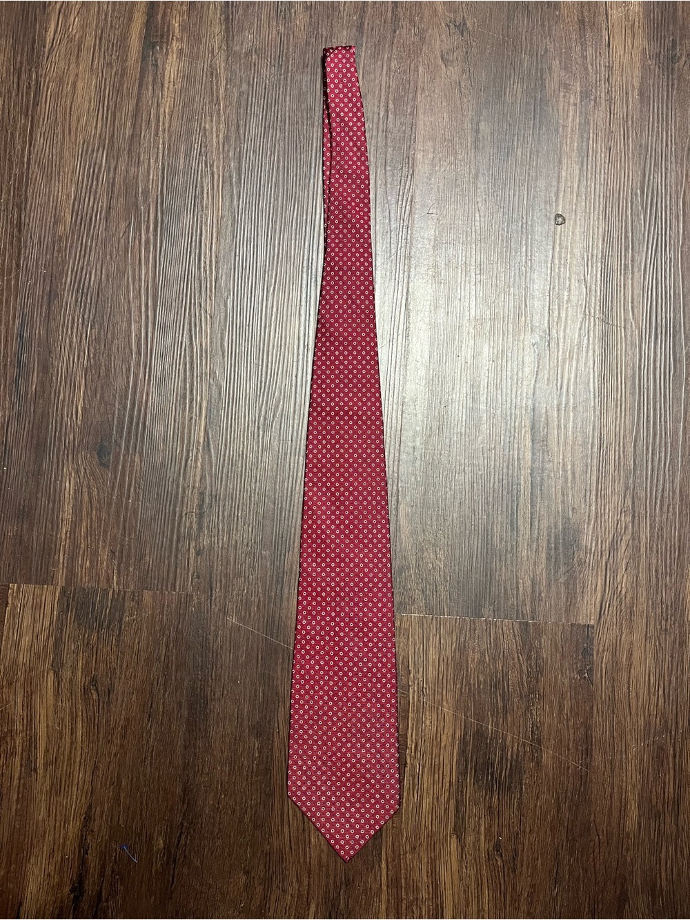 Lauren Ralph Lauren Red Geometric Foulard Necktie